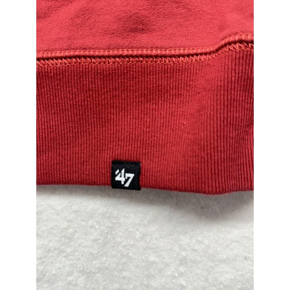 Wisconsin Badgers Mens XXL Sweatshirt 1/4 Zip Pullover '47 Red - Picture 7 of 9